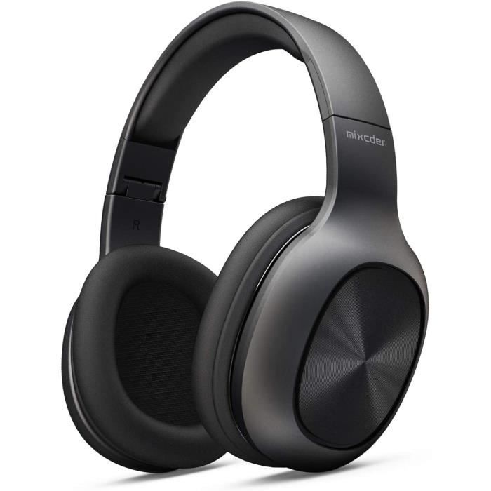 Mixcder Casque Bluetooth Circum avec Microphone Intégré Support TF SD Carte - Lecteur MP3, Over-ear Écouteurs Hi-Fi Stéréo Auriculai