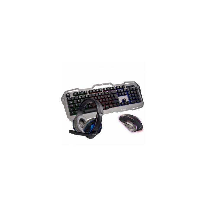 Clavier et Souris Gaming NGS GBX-1500 LED 2400 DPI Gris
