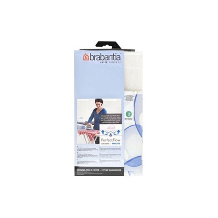 BRABANTIA Housse pour table à repasser Bubble, Perfect flow - 135 x 45 cm