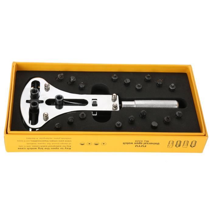 Clé arrière de montre, ouvre-boîtier de montre en acier professionnel, pour kit d'outils de retrait de vis de réparateur de
