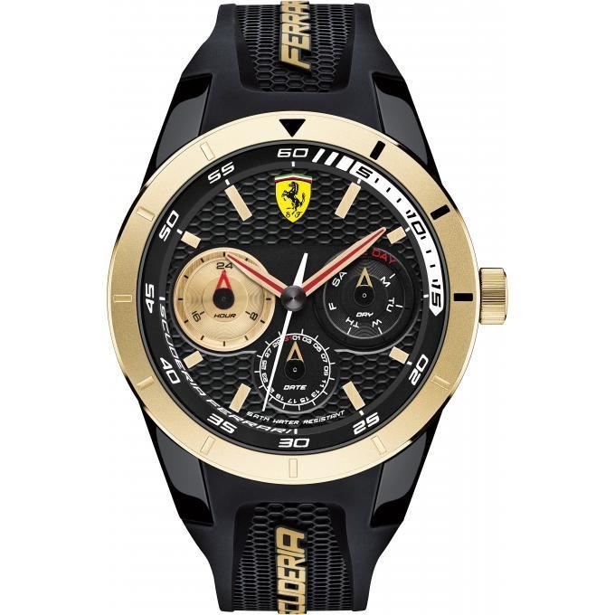 montre ferrari montres 0830380 - montre silicone noir dateur homme