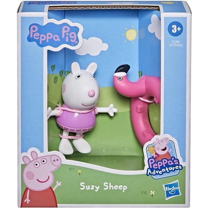 Peppa Pig Peppa’s Adventures Peppa’s Fun Friends - F2206 - Figurine articulée 6cm + accessoire - Suzy