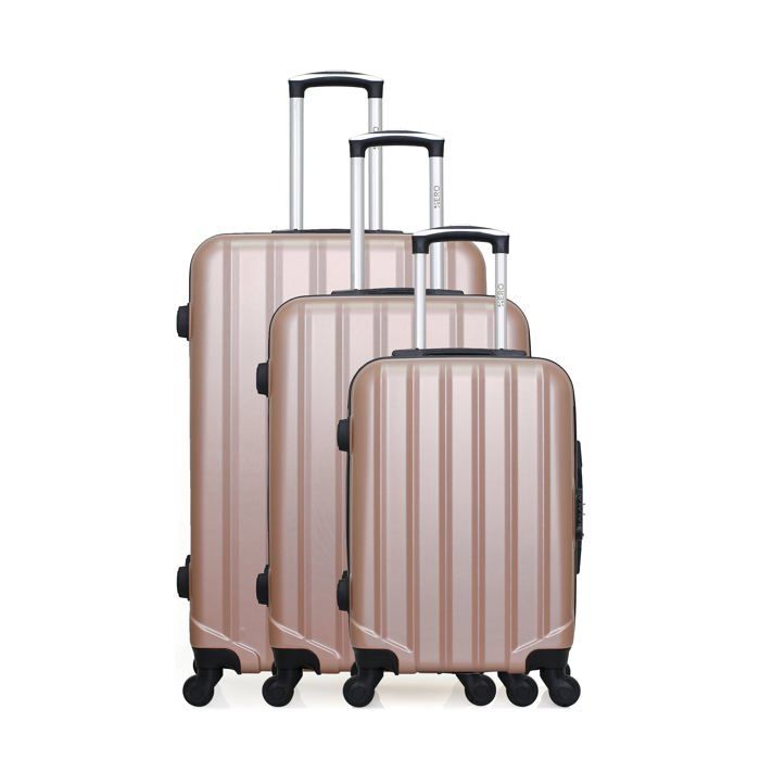 HERO – SET DE 3 - ABS – 75cm – 4 roues – HIMALAYA – ROSE DORE
