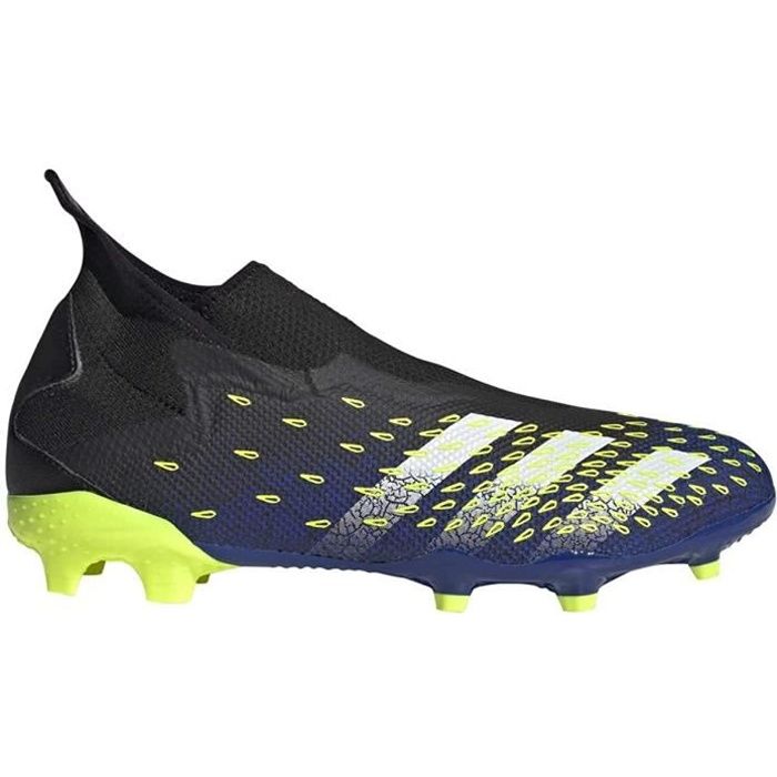 Adidas Predator Freak .3 Ll Fg, Chaussures de Football Homme, Core Noir / Ftwr Blanc / Solar Jaune, 42 Eu