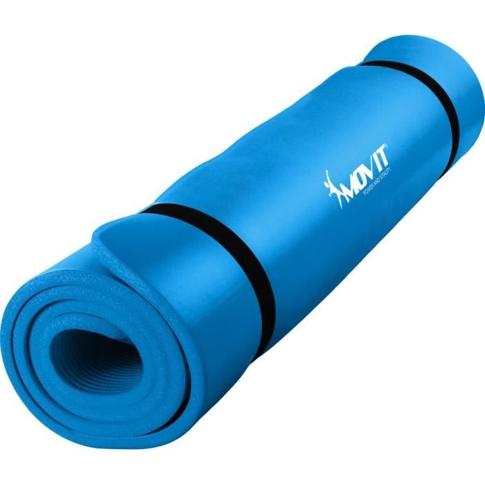 MOVIT Tapis de gymnastique XXL 190cm x 100cm x 1,5cm, bleu