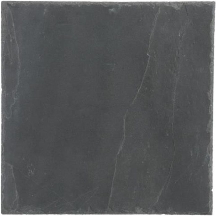 Lot de 6 Assiettes Carrées -Ardoise- 30cm Gris