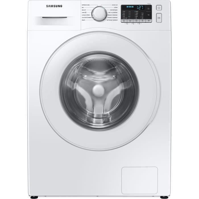 Lave-linge hublot SAMSUNG WW70TA046TT - 7 kg - Moteur induction - Classe A+++ - 1400 tours/min - Blanc