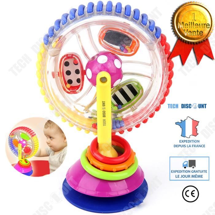 TD® jouet roue bebe moulin enfants filles garcons educatif spin grande 6 mois ou plus pas cher activité multicolore jeu interieur