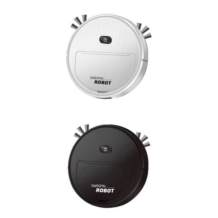 2 Pièces Robot Aspirateur Intelligent Mini Collection de Poussière Vadrouille à Domicile