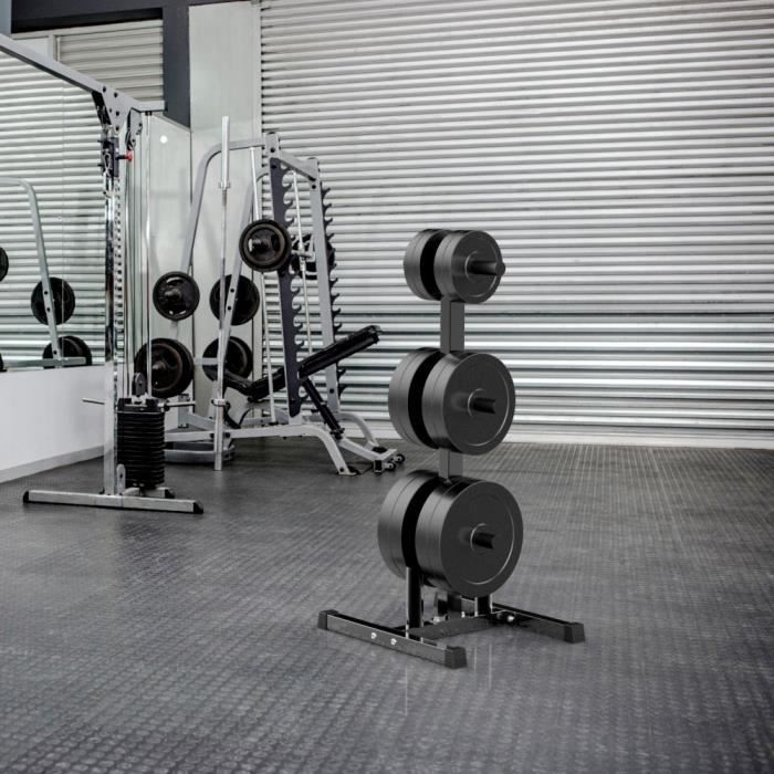 Yaheetech Support pour Haltère Disques Support pour Poids Max 400 kg Rack de Rangement pour Entraînement Musculation Fitness