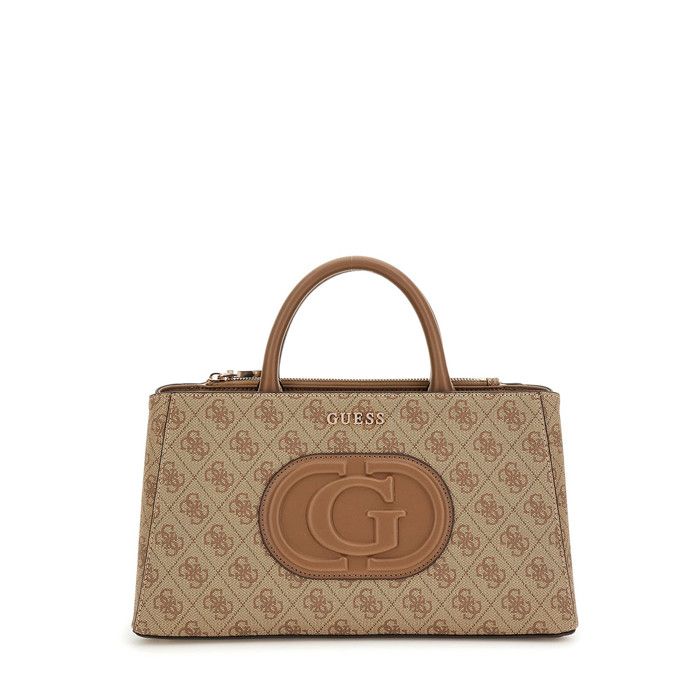 Sac à main GUESS Eco Mietta Small Society Marron clair 31