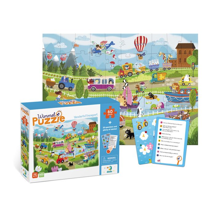 Puzzle - DODO - Merveilleux Transport - 60 pièces - Multicolore - Pour enfants à partir de 4 ans Puzzle - DODO - Merveilleux Transport - 60 pièces - Multicolore - Pour enfants à partir de 4 ans