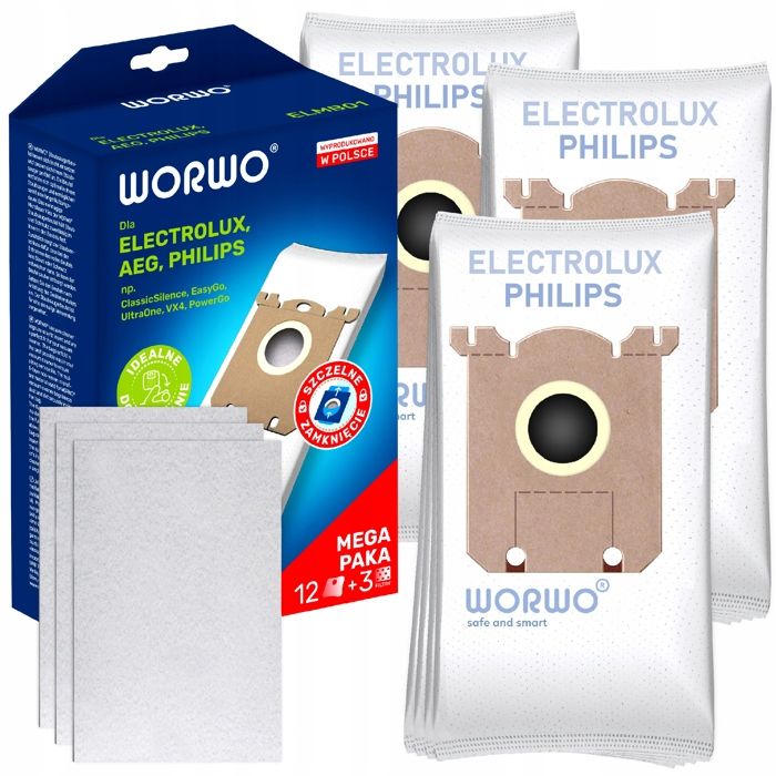 Electrolux Sac Aspirateur Philips Power Go Lot De 12 Sacs D