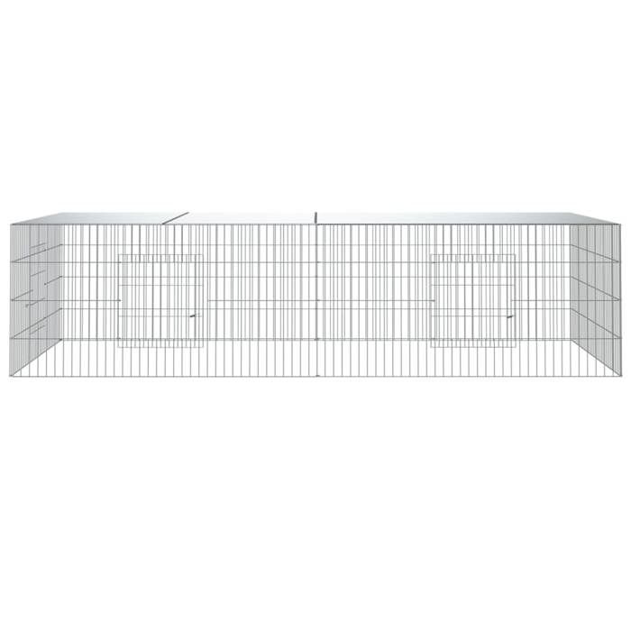 Comparer les prix de Bon plan Clapier Enclos animaux - JILI HOT - Cage à lapin 2 panneaux - 220x110x55cm Fer galvanisé - Pour Jardin Thome9086350