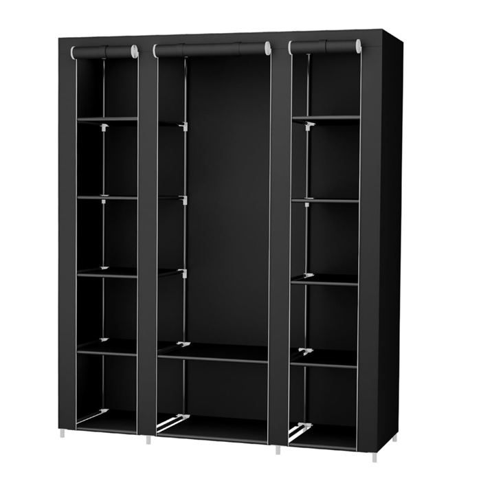 Armoire de rangement XXL penderie dressing en tissu non-tissé 175 x 150 x 45 cm Armoire de rangement XXL penderie dressing en tissu non-tissé 175 x 150 x 45 cm