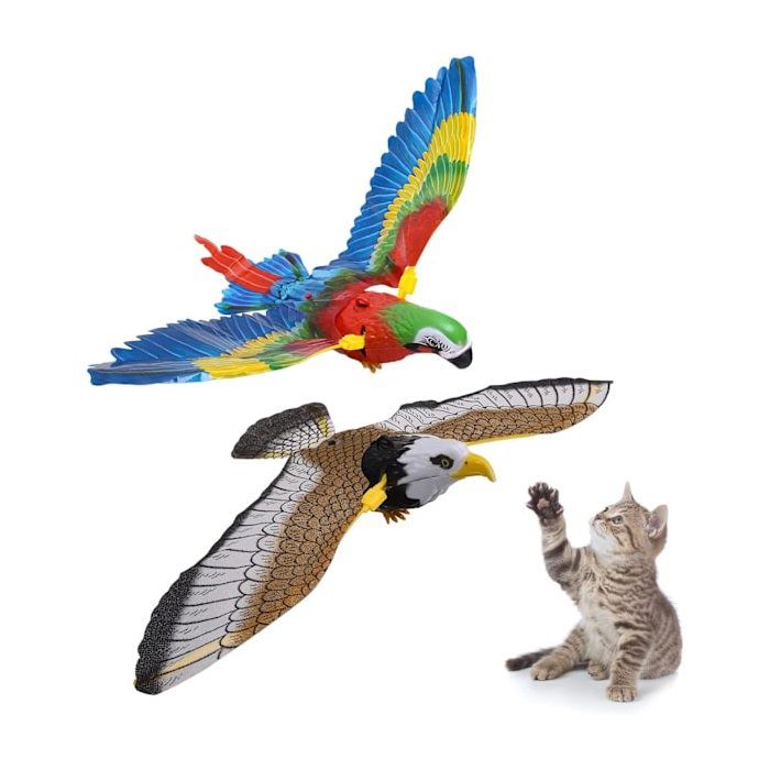 Comparer les prix de 2 pièces oiseau volant jouet pour chat simulation oiseau interactif jouet pour chat électronique son oiseau jouets électr QIEDOVIEY