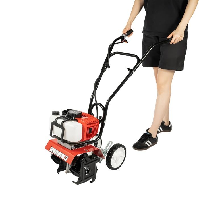 Motoculteur à Essence 52cc - 4 Lames, Laboure 30cm De Large, 6500 Tr/min, Réservoir 0,22 Gallon - 3