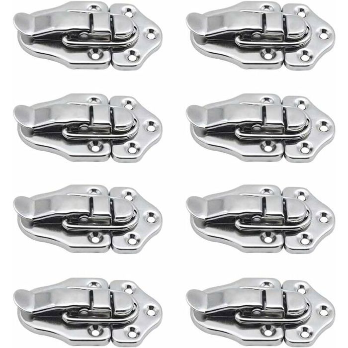 Lot De 2 Loquets à Ressort En Métal - Fermoirs Pour Coffret, Boîte à Outils (44x27x10mm)