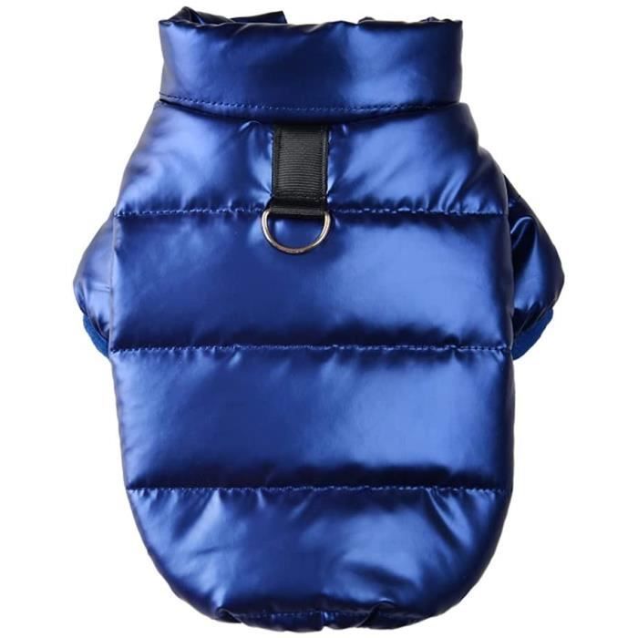 Meilleurs prix pour Manteau de Chien Coupe-Vent avec Trou de Harnais Puppy Winter Warm Down Jacket pour Outdoor Soft Pet Vest Cat Vêtements.Taille:S .