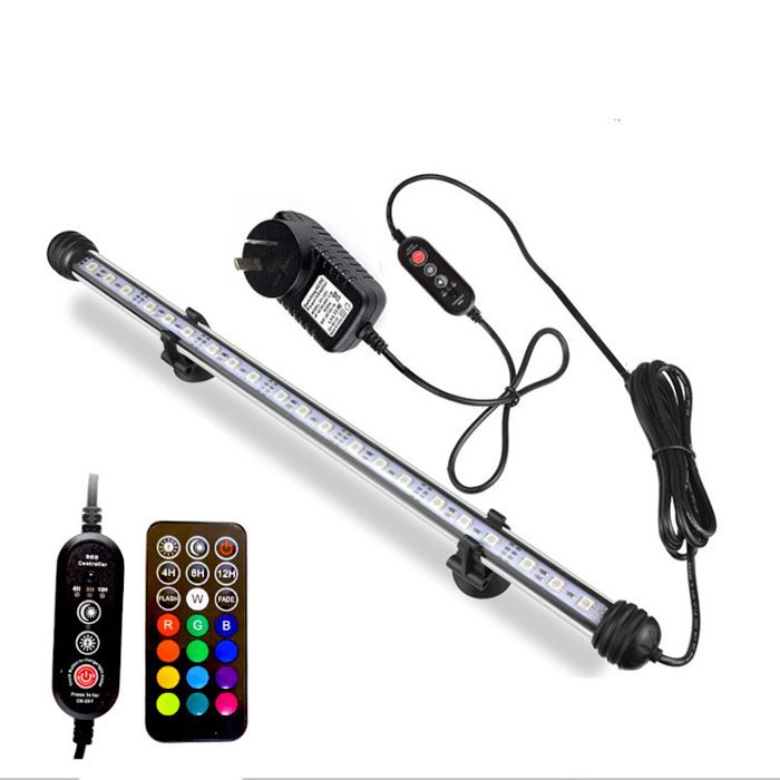 Lampe Aquarium LED Submersible RGB Tube Étanche Réservoir Poissons Éclairage 38cm
