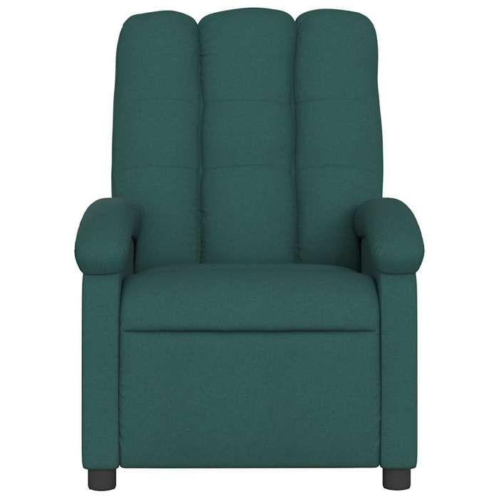 NEUF Fauteuil inclinable - BURKE - Chaise Pour salon - Vert foncé Tissu LL3831
