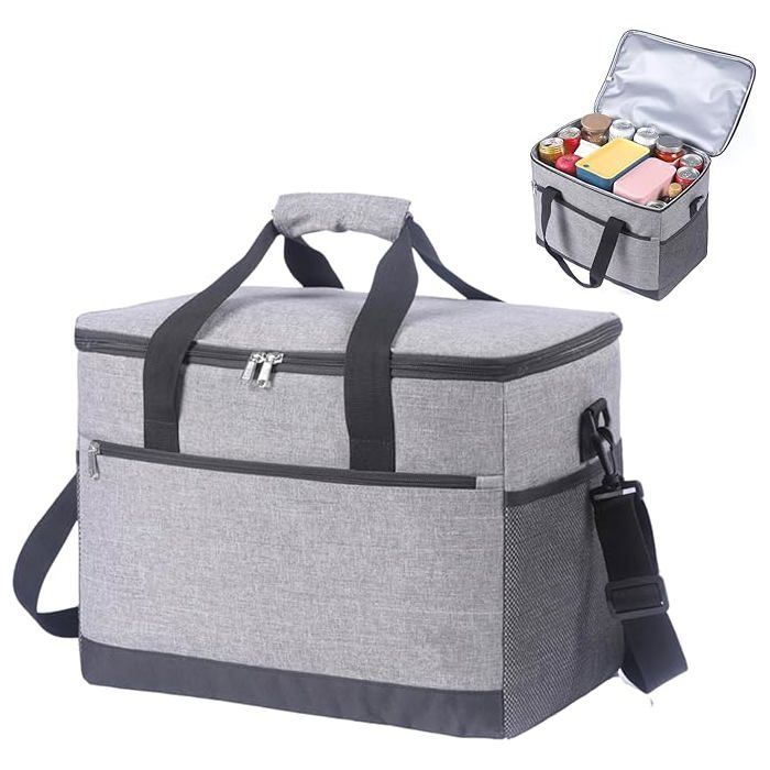 XhjzgcTech Sac à déjeuner pour femmes et hommes, sacs fourre-tout, sac à déjeuner isotherme avec haute capacité pour le travail, les voyages, les pique-niques, le bureau, l'extérieur (rouge