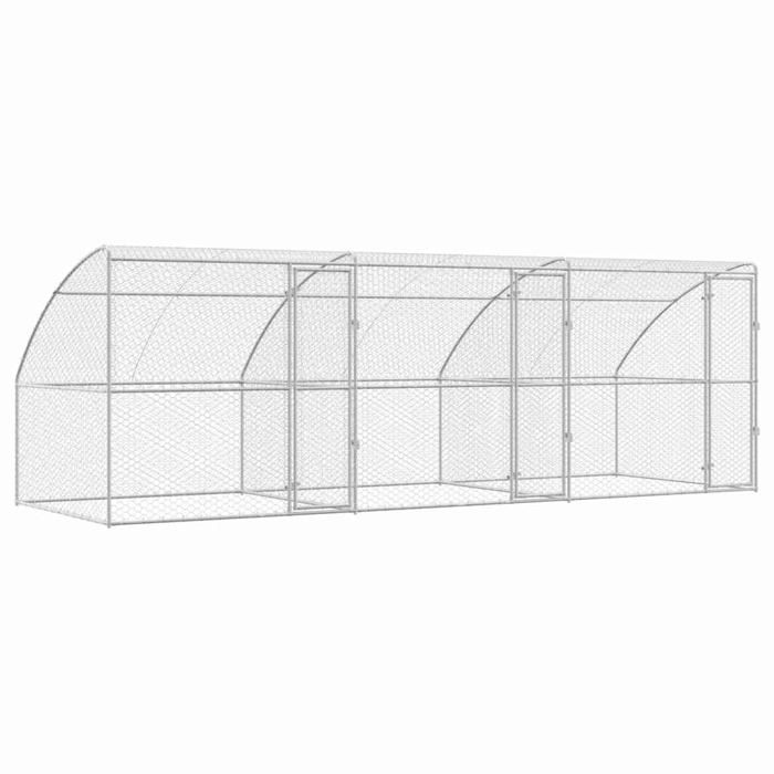 Kennel Pour Chiens vidaXL 3 Pcs 6 x 2 x 2 m – Acier Galvanisé - vue 5