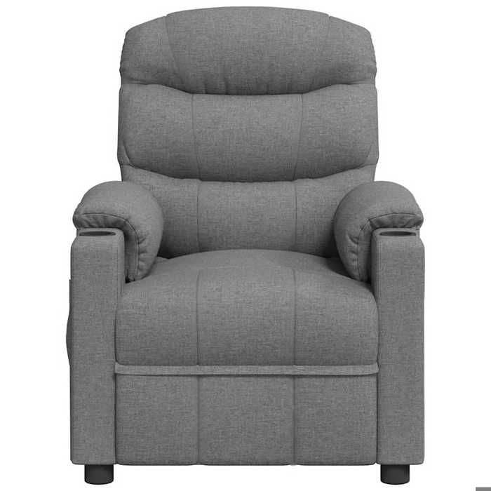 TOP 2026 Fauteuil relax - Chaise inclinable électrique - 1 PERSONNE - Gris clair Tissu - 75.5x92x105 cm FF2472