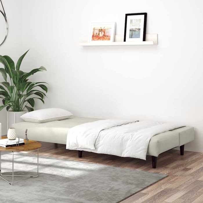 Bestseller@Canapé convertible 2 places - ZENCORE - CLIC-CLAC/Sofa-lit - crème velours 200x84 5x69cm C3282387