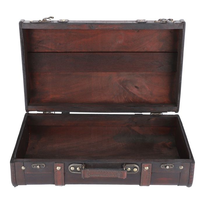 Valise en bois antique boîte de rangement décorative vintage avec loquet en laiton pour accessoires de photographie et décoration Valise en bois antique boîte de rangement décorative vintage avec loquet en laiton pour accessoires de photographie et décoration