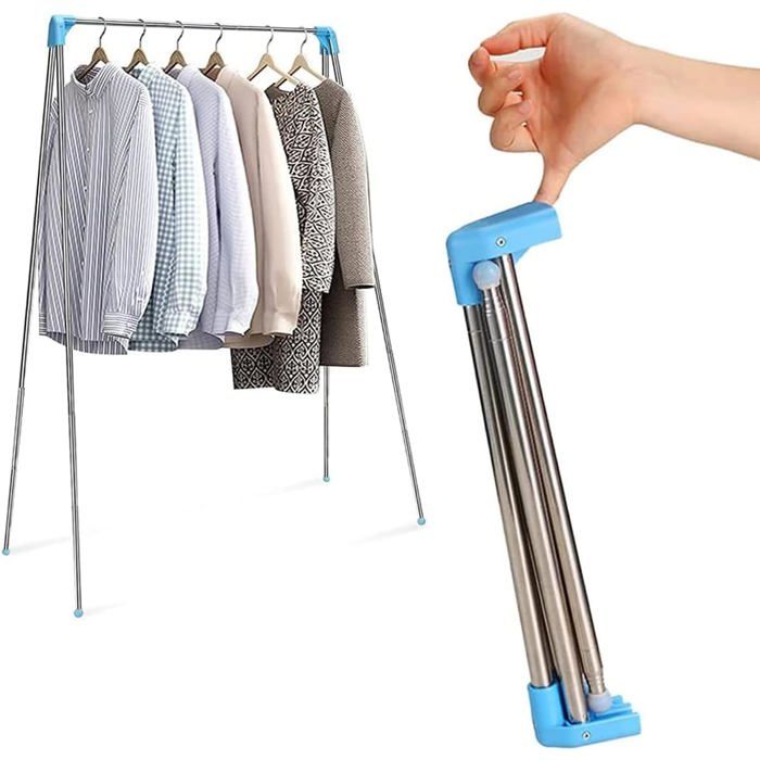 Portant À Vêtements PortablePliablePour DanseVoyageCampingLingeIntérieurExtérieurSécherCamping-CarMini Porte-Vêtem[AT94]