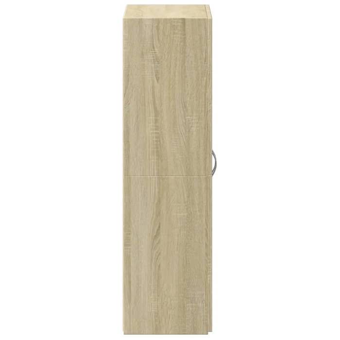 Armoire de classement chêne sonoma 60x32x115 cm bois ingénierie_2 ans garantie_86639