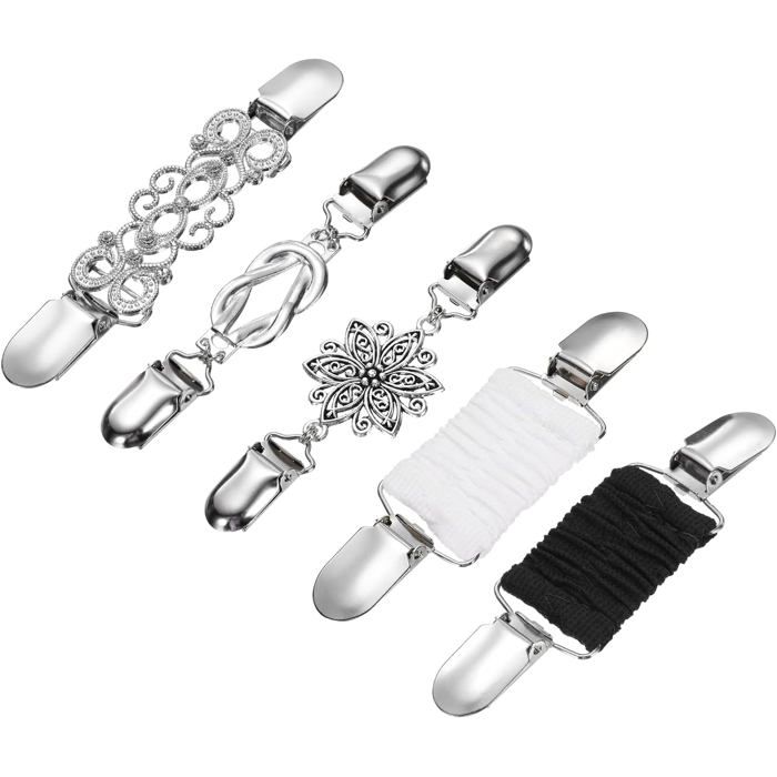 Pinces à gilet 5 pièces 5 styles attaches pour cardigan châle robe et manteau