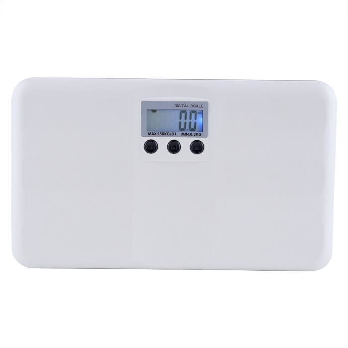 Balance Numérique LCD YUMILI - Capacité 150 Kg - Fonction Tare - Pour Bébé, Animal, Voyage