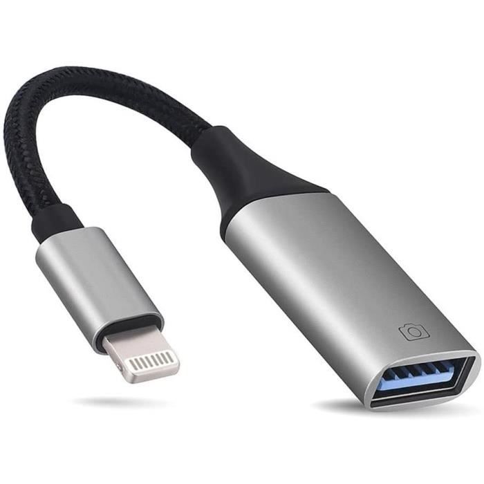 Adaptateur USB pour iPhone [Certifié Apple MFi], Adaptateur pour