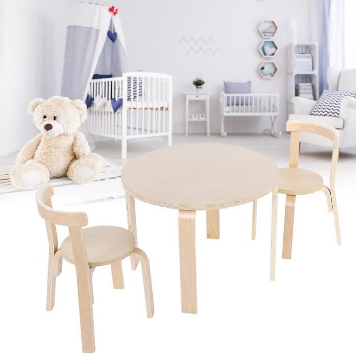 Kaifshop Ensemble De Table Chaise En Bois Massif Pour Enfants Cdiscount Puericulture Eveil Bebe