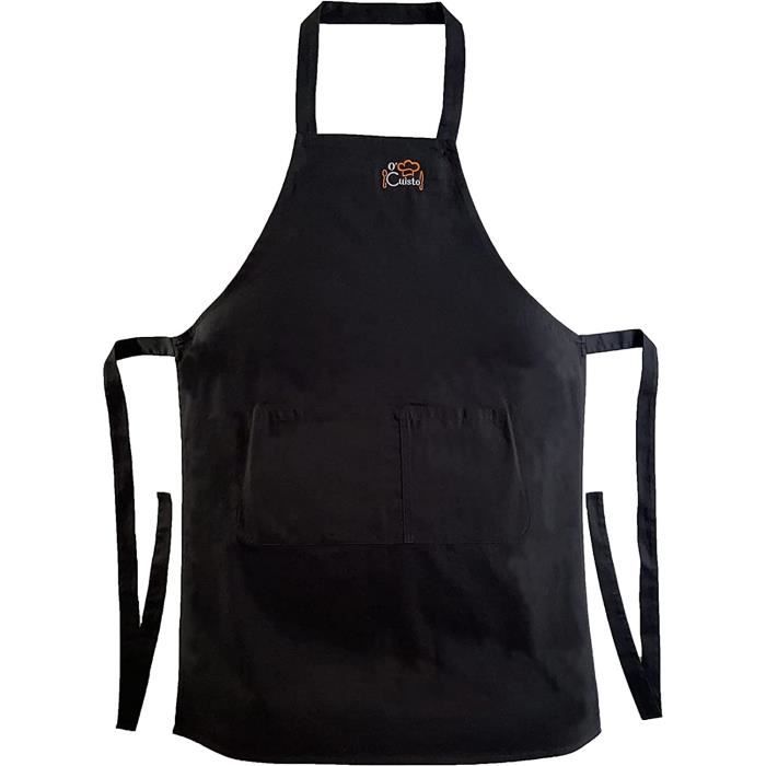 Tablier de cuisine grande taille 75x90cm large l gant r glable