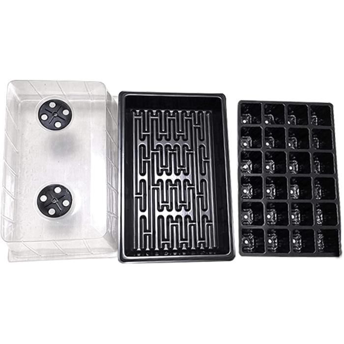 POPETPOP Lot 2 Plateaux Culture Démarrage Graines - Bac à Germination Rectangle Plastique