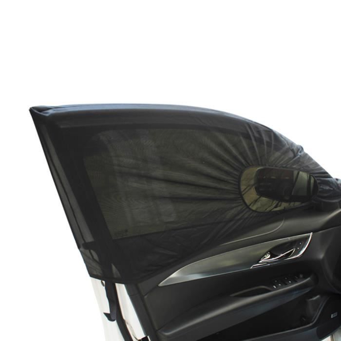 4PCS Universel Voiture Pare-soleil Côté Fenêtre de Voiture Moustiquaire Convient aux Nourrissons et Aux Enfants Rideau de Voiture NOIR 