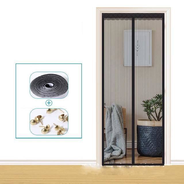 Sunxury – Moustiquaire porte fenêtre magnétique 80×210 cm – Installation sans perçage – Polyester résistant aux déchirures – Protection efficace contre les insectes