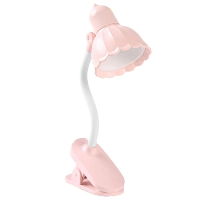 Lampe de bureau - Moderne - Clip LED - Abat-jour en tissu - Col de cygne flexible - Pour enfants