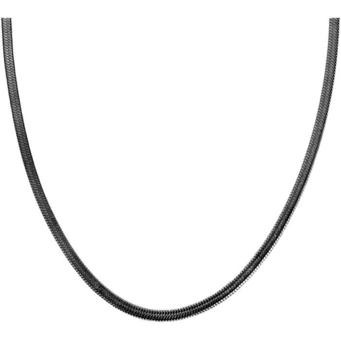 Chaîne Serpentine Femme – Acier Inoxydable – Argent 4 Mm – 41-45 Cm