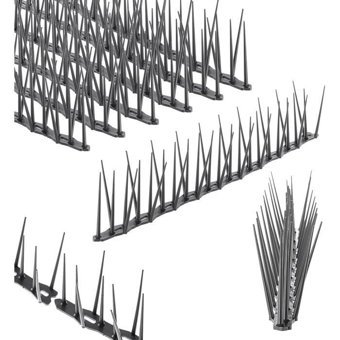 Picots Anti-pigeons/chat - 10 à 50m - Répulsif Pour Rebords/murs - Plastique Marron Résistant