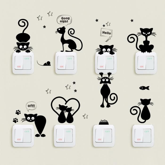 Sticker Adorables Autocollants Muraux Chat Interrupteur Mural Maison Stickers Animaux 293 Cdiscount Maison Sticker Adorables Autocollants Muraux Chat Interrupteur Mural Maison Stickers Animaux 293 Cdiscount Maison