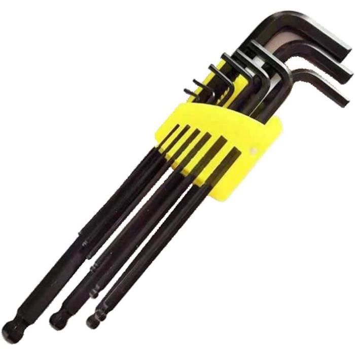 Jeu De Clés Mâles - BOST - 9 Clés - Acier - Support Plastique - Bricolage