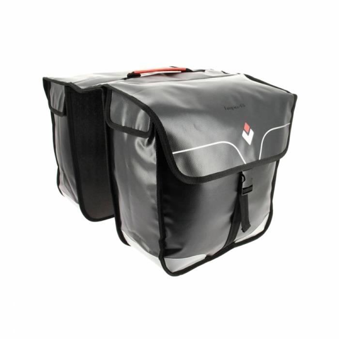 Sacoche arriere velo double rigide hapo-g 32l noir waterproof fixation scratchs sur porte bagage