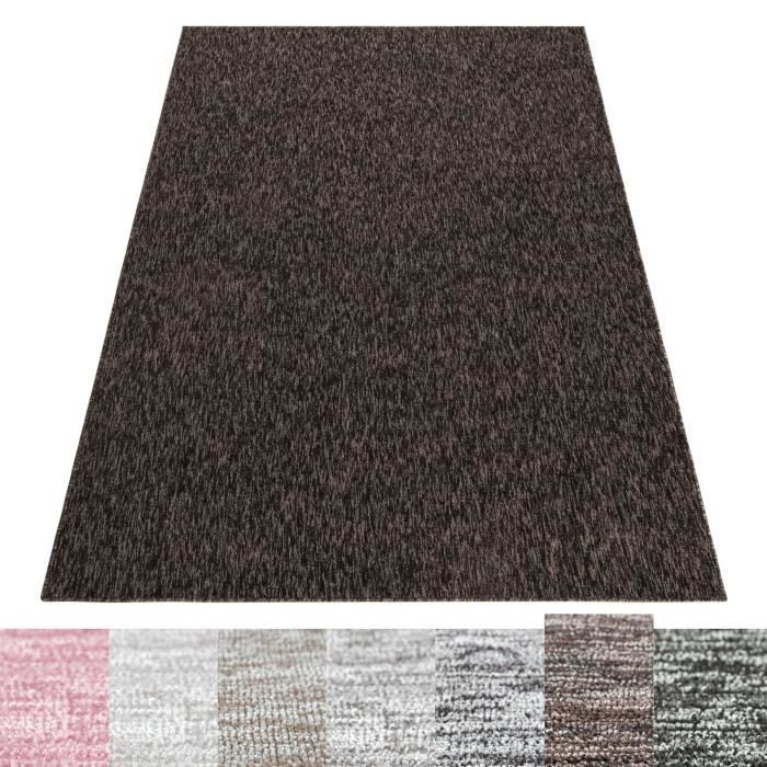 Tapis Salon Moderne SIMPEX - 160x230 Cm, Coupe-Boucle, Couleur Argent