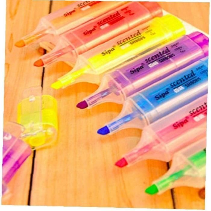 TWOHANDS Surligneurs à Pointe Biseautée - Couleurs vives Assorties pour un Surlignage Précis et Éclatant - Idéal pour le Bureau et la Maison - 12 pièces, 21304