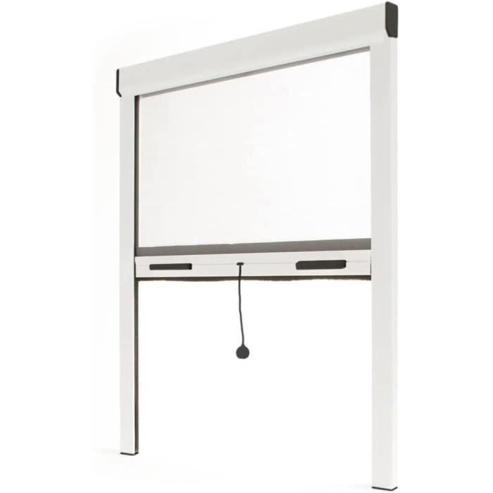Store Moustiquaire Enroulable Aluminium - Recoupable 1500x1600mm - Protection Insectes Blanc