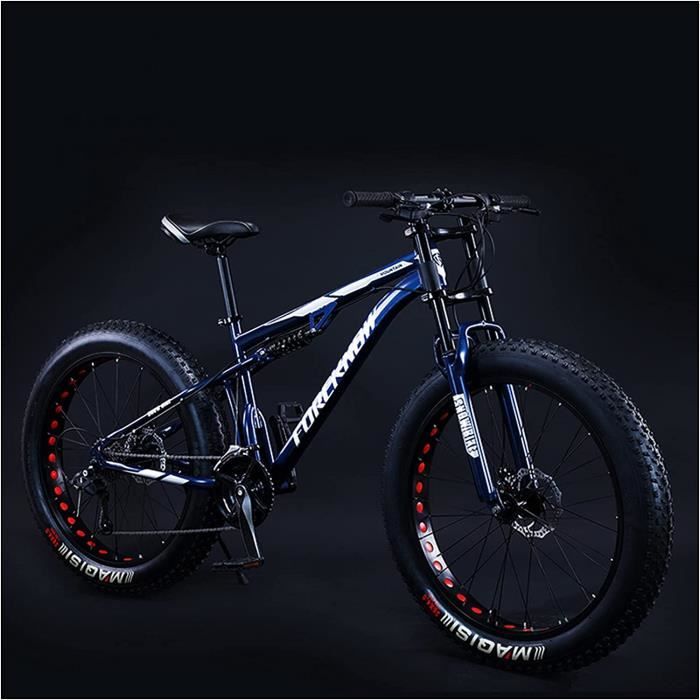 Nengge Vélo Vtt 24 Pouces Tout Suspendu Homme Femme Adulte Montagne À Fat Tire Freins Disque Acier Hau